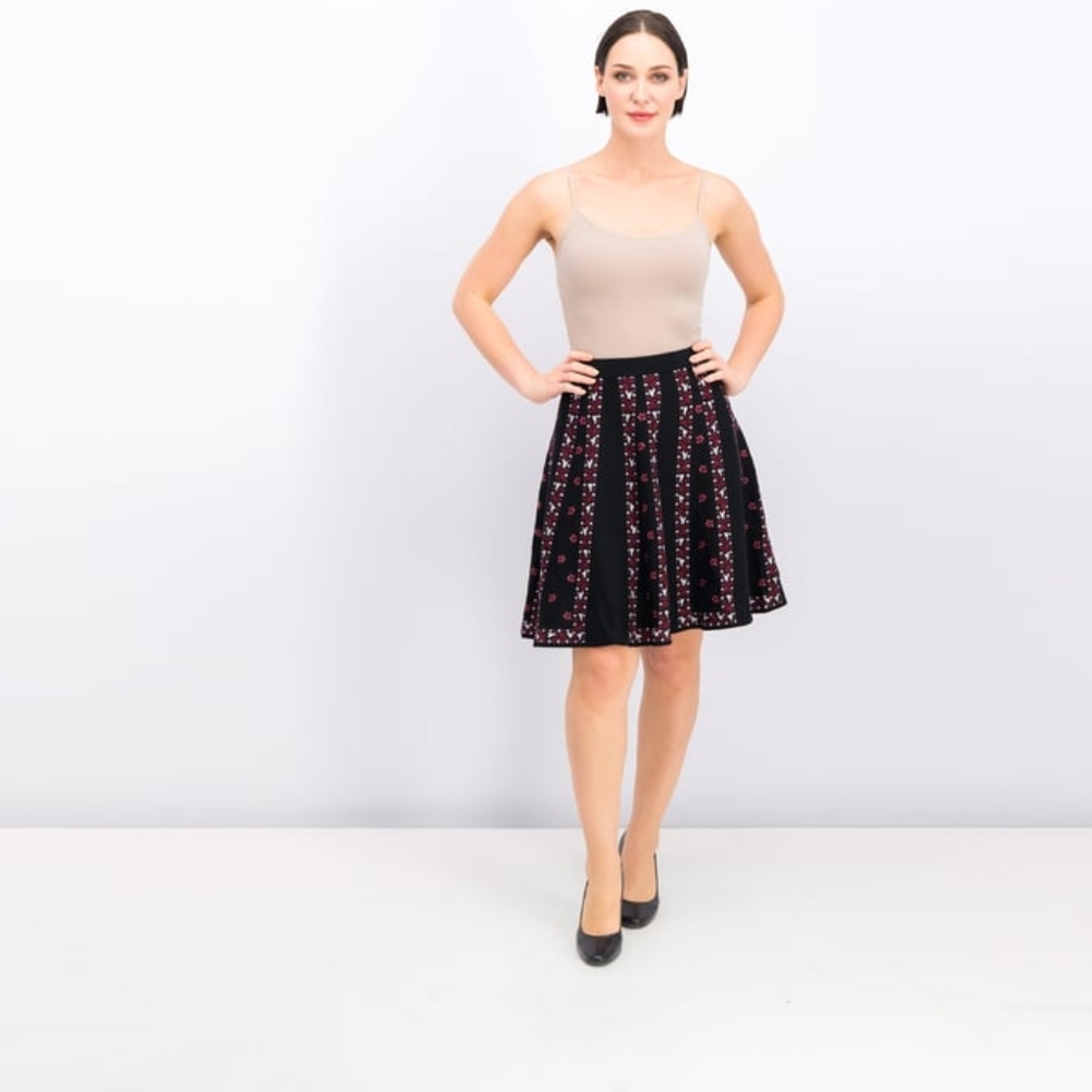 Olivia & Grace Jacquard Fit And Flare Skirt